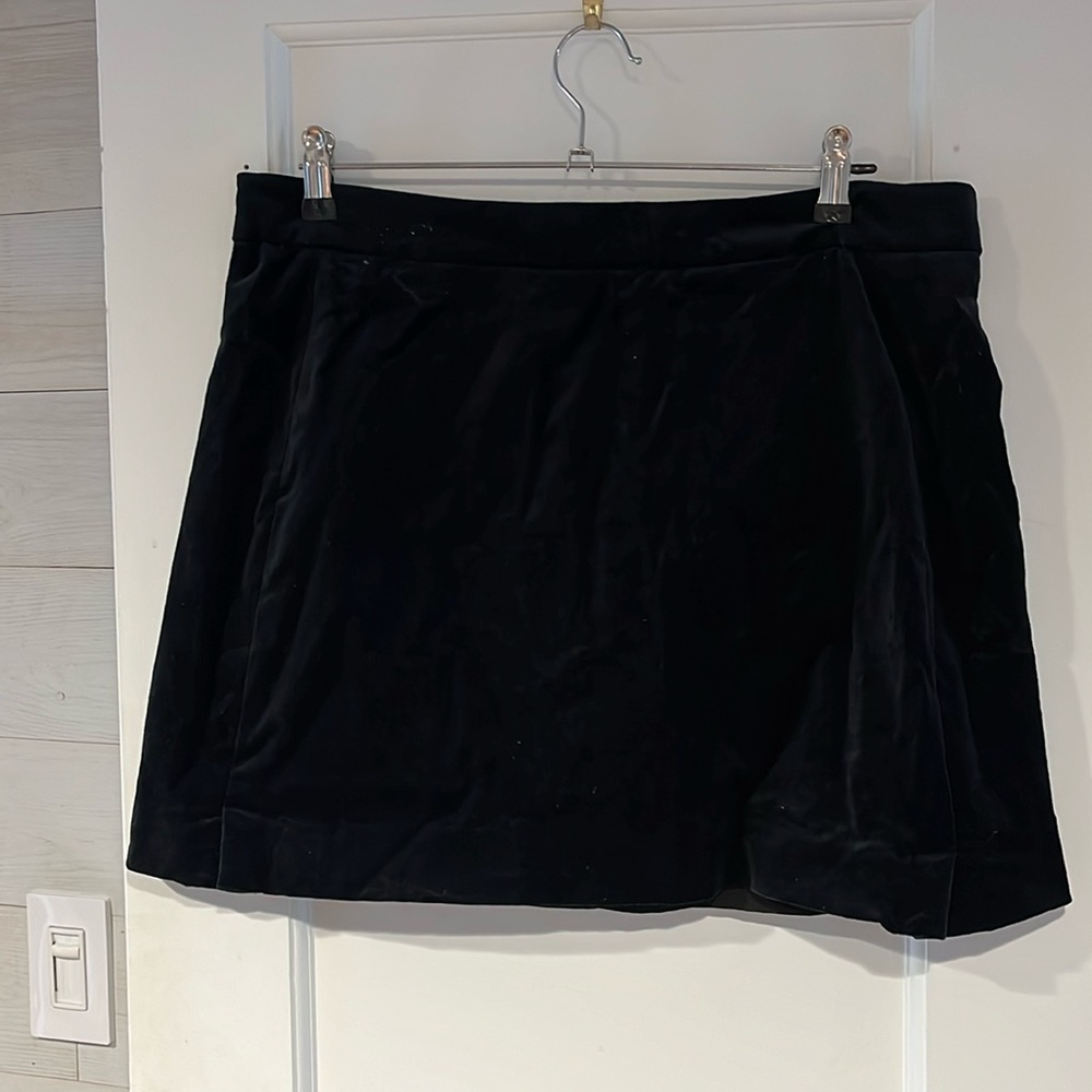 J Crew Black Velvet skirt Size 12